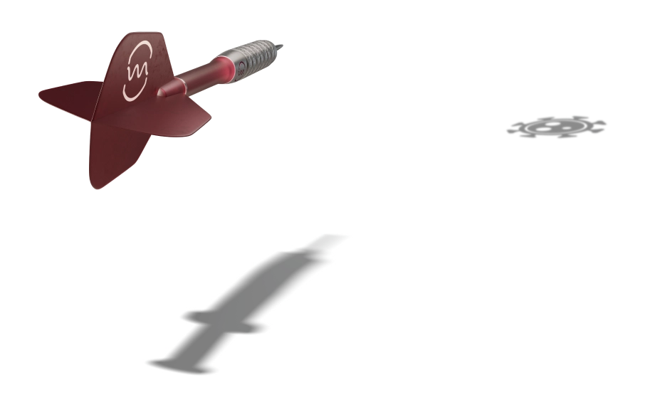 mFLUSIVA dart flying above its shadow